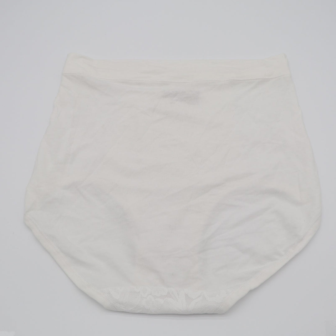 Bali Breathe Lace High Rise Brief Underwear Womens Large White Floral Stretch