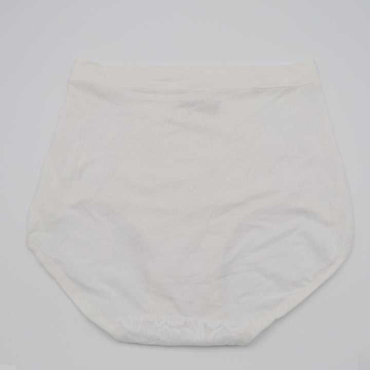 Bali Breathe Lace High Rise Brief Underwear Womens Large White Floral Stretch