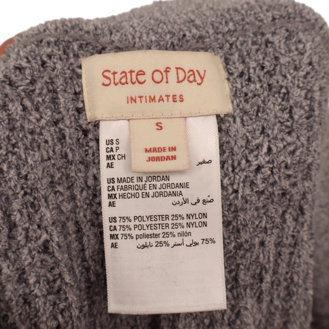 State of Day Intimates Pajama Pants Womens Small Gray Chunky Knit Sleepwear