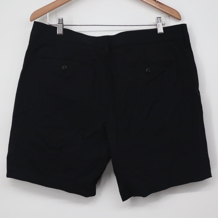 American Giant Chino Shorts Mens 34Wx7L Black Nylon Flat Front Slash Pockets