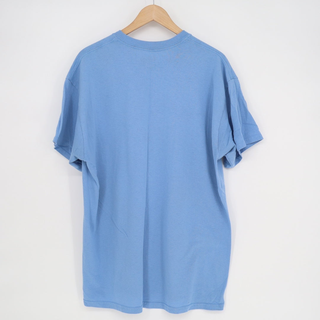 Gildan DryBlend T Shirt Adult XL Blue Cotton Crew Neck Short Sleeve Casual Tee