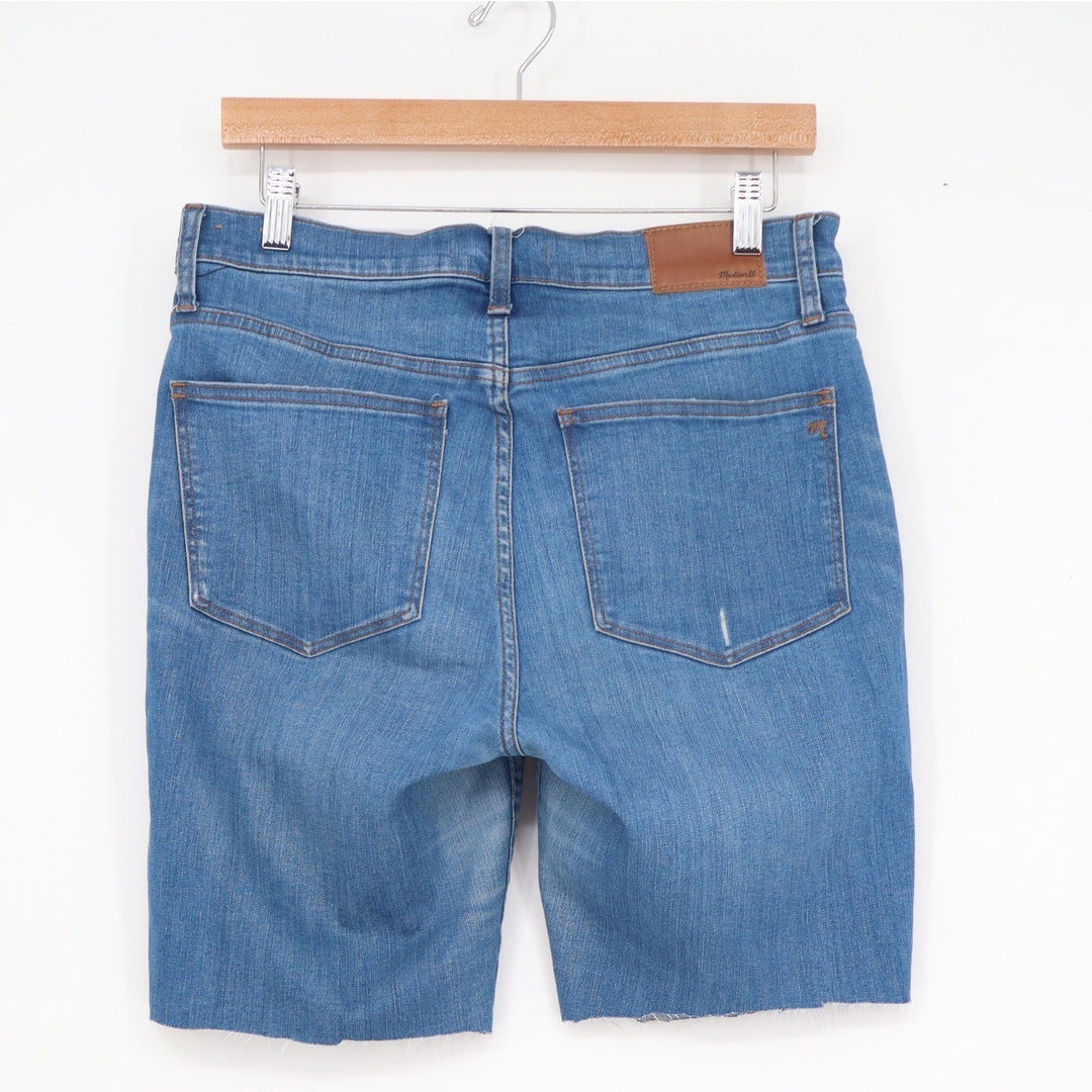 Madewell Cali Demi-Boot High Rise Button Fly Denim Shorts Blue Size 28