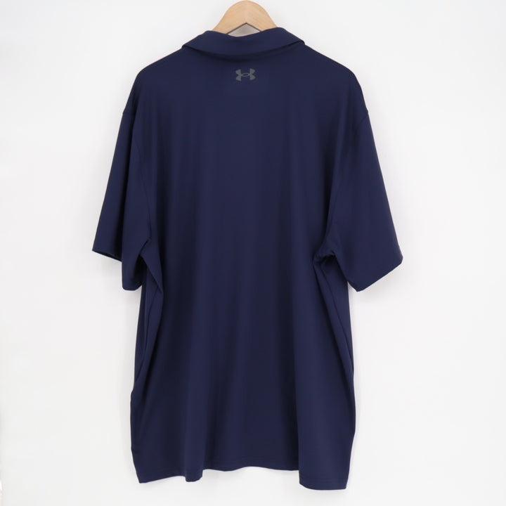 Under Armour Polo Shirt Mens 3XL Navy Stretch Short Sleeve Golf Performance