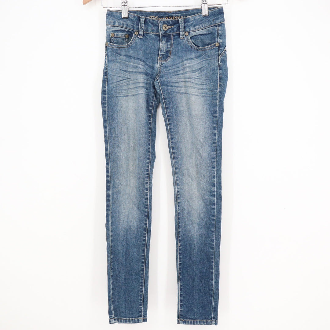 Blue Asphalt Women's Skinny Jeans Medium Wash Blue Denim Size 0 Short