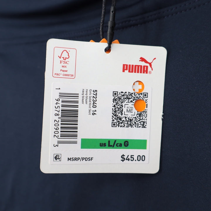 Puma Girls Navy Blazer Solid Knit Athletic Skort Skirt 16 Size Large