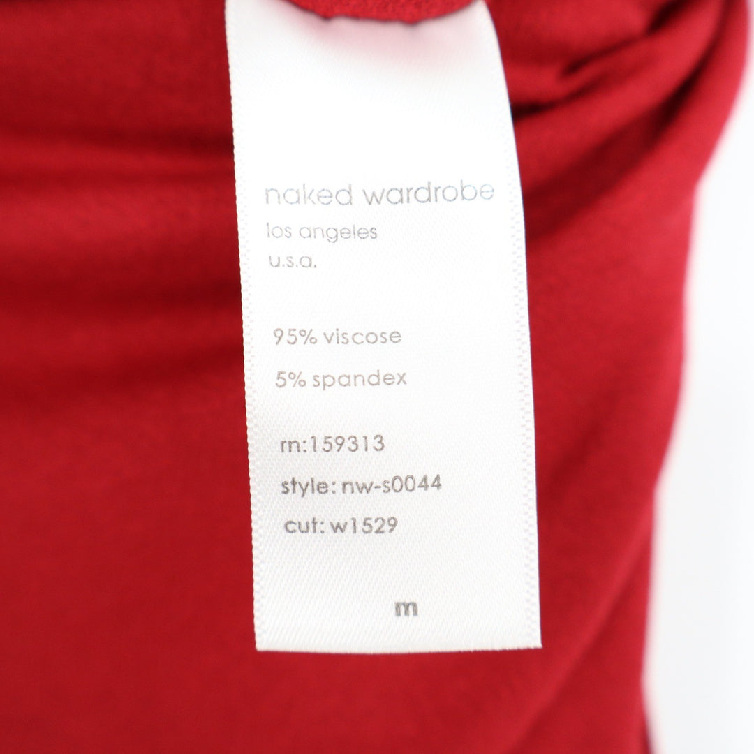 Naked Wardrobe Red Bodycon Maxi Skirt High Waisted Size M