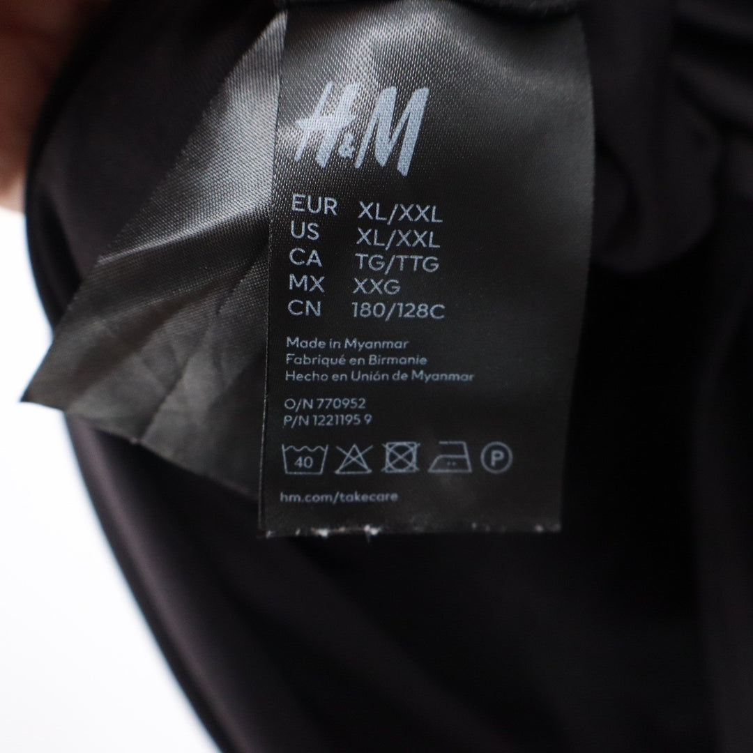 HM Black Deep V-Neck Swim Cover-Up Dress XL/XXL Relaxed Drawstring