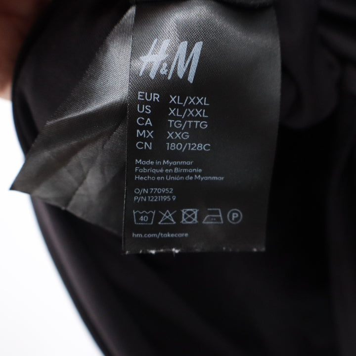 HM Black Deep V-Neck Swim Cover-Up Dress XL/XXL Relaxed Drawstring
