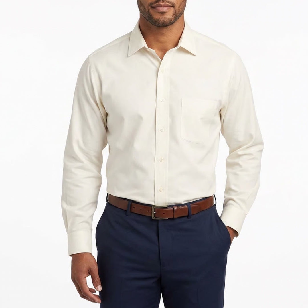 Brooks Brothers Mens 18-36 Slim Fit Non-Iron Cotton Dress Shirt Long Sleeve