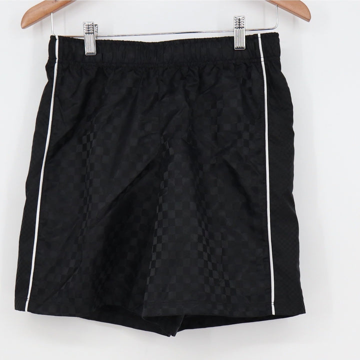 DSG Boys XL 18 Woven Soccer Shorts Pure Black Checkerboard NWT