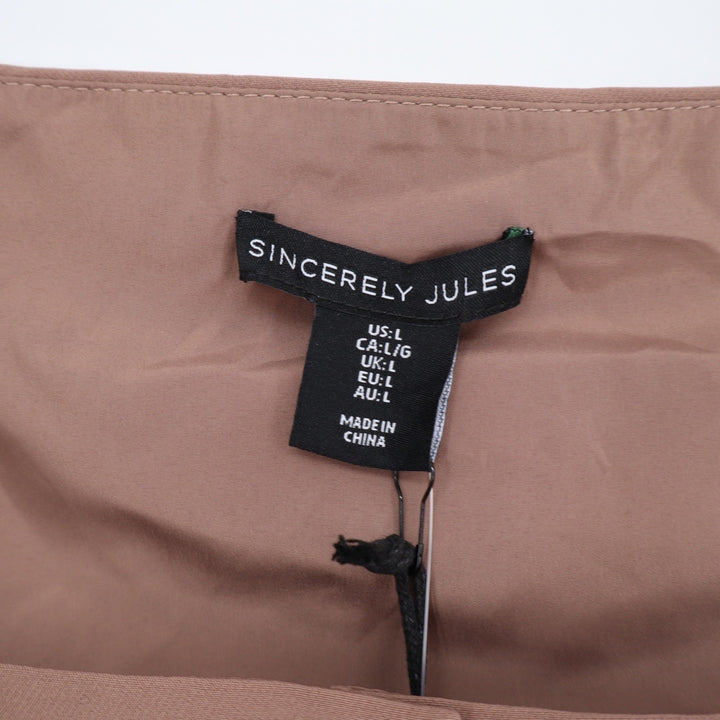 Sincerely Jules Mauve Brown Button Front Vest Cami Top Large