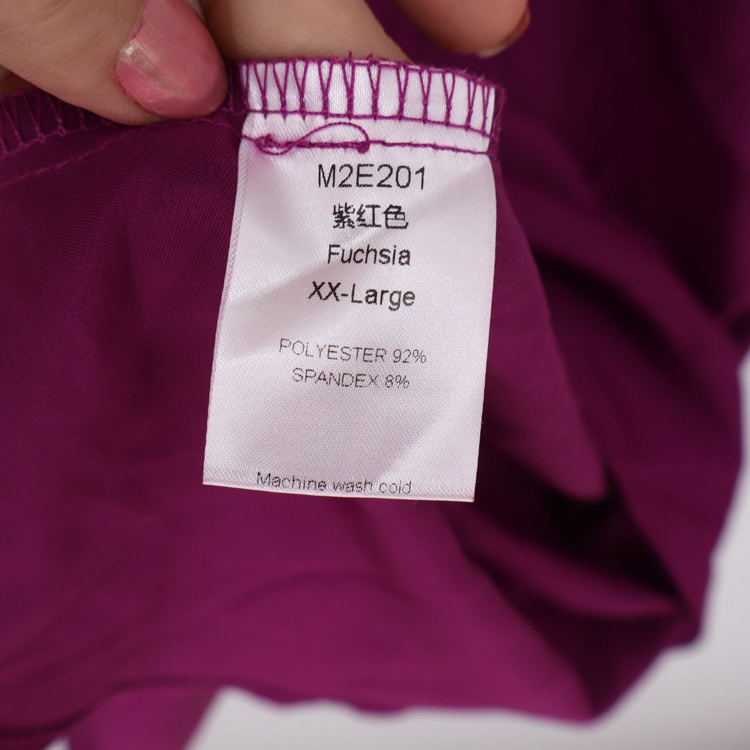 Unbranded Dress Womens XXL Fuchsia One Shoulder Ruched Draped Excellent