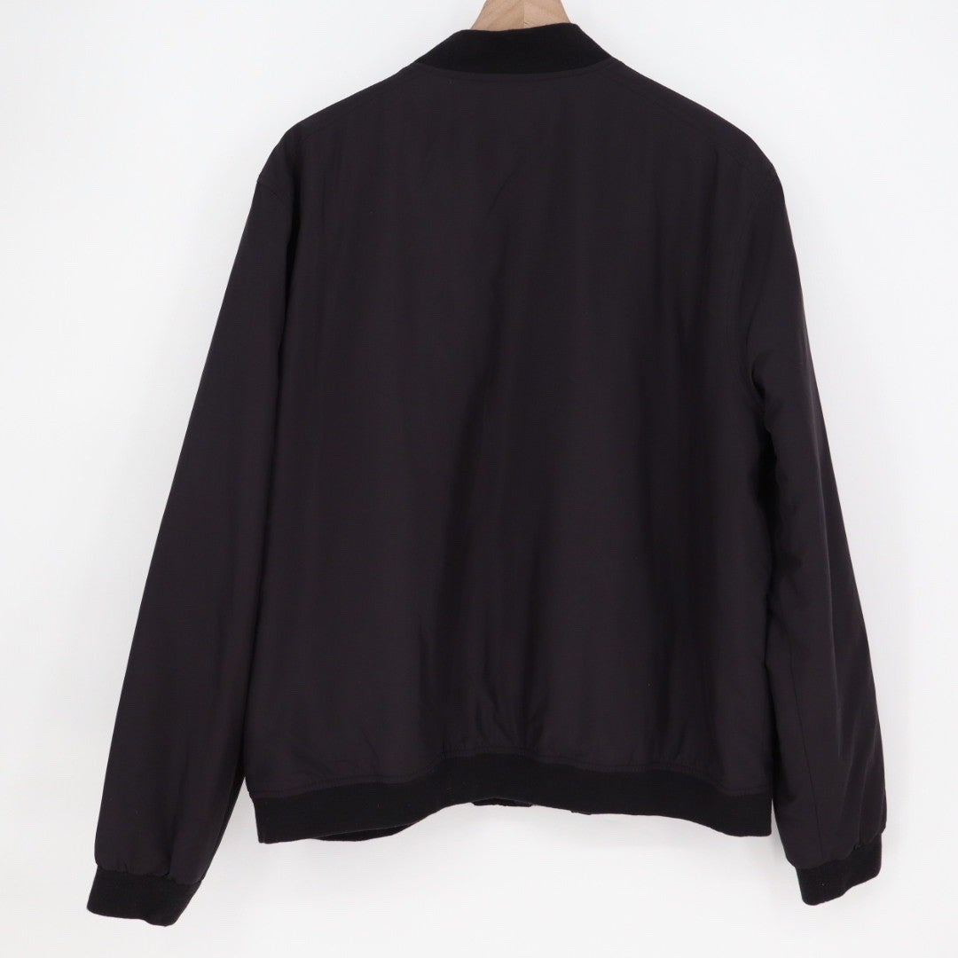 APT 9 Black Bomber Jacket Mens Size L Lightweight Zip Front Casual Outerwear