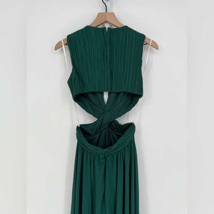 Lulus Vivid Imagination Forest Green Cutout Maxi Dress Size S