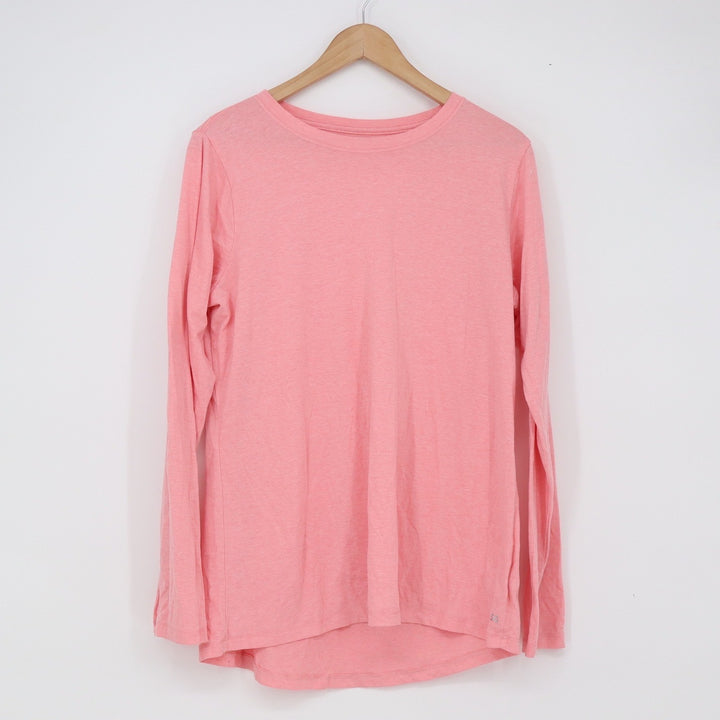 DSG T-Shirt Women XL Long Sleeve Pink Heathered Athletic Excellent