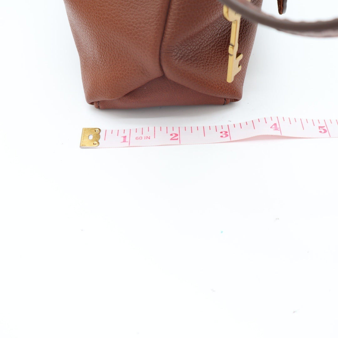 Fossil Gabriella Womens Handbag Brown Leather Adjustable Strap Crossbody Bag