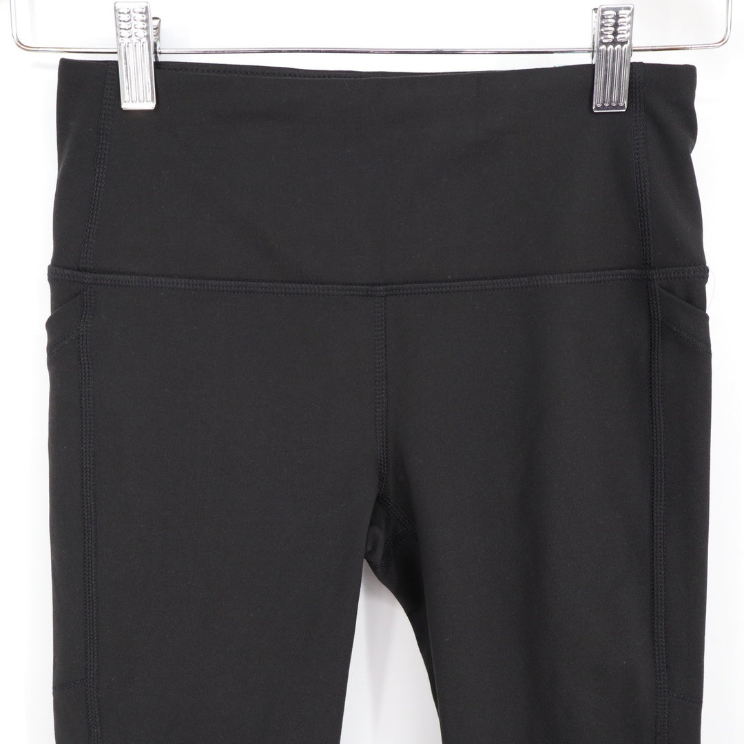 DSG Womens Momentum Crop High Rise Leggings Side Pockets Black XS