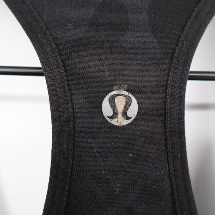 Lululemon Athletica Tank Top Womens Black Camo Racerback Scoop Neck Pullover