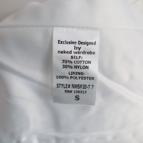 Naked Wardrobe The Statement Leopard Print Crop Top Sweetheart Long Sleeve S