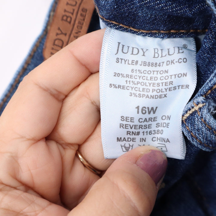 Judy Blue Retro Wide Leg High Rise Jeans Dark Wash JB88847 Size 16W Womens