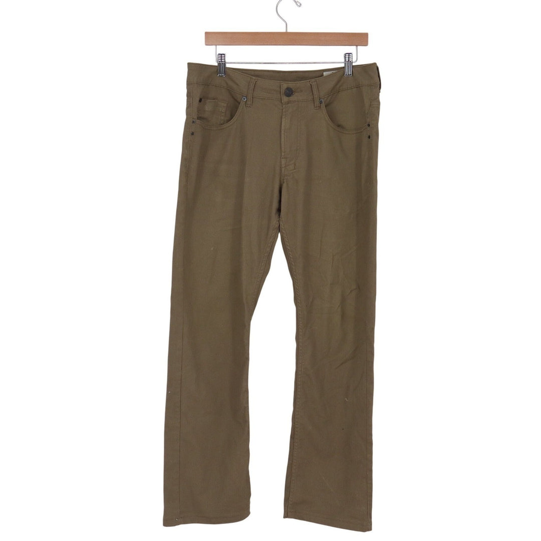 Buffalo David Bitton Sam-X Slim Straight Stretch Pants Mens 32x32 Olive Brown