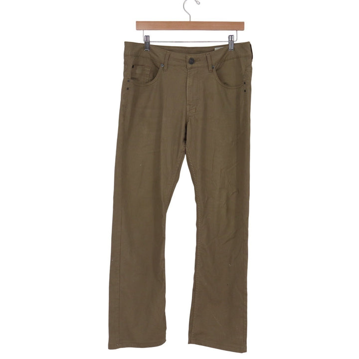 Buffalo David Bitton Sam-X Slim Straight Stretch Pants Mens 32x32 Olive Brown