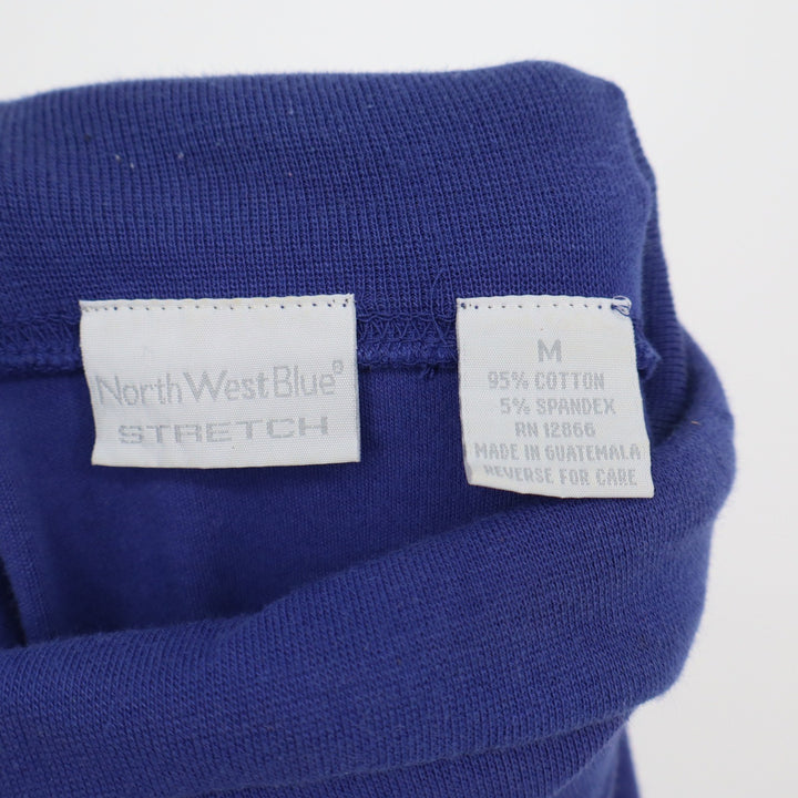 North West Blue Mens Royal Blue Cotton Stretch Turtleneck Long Sleeve Shirt M