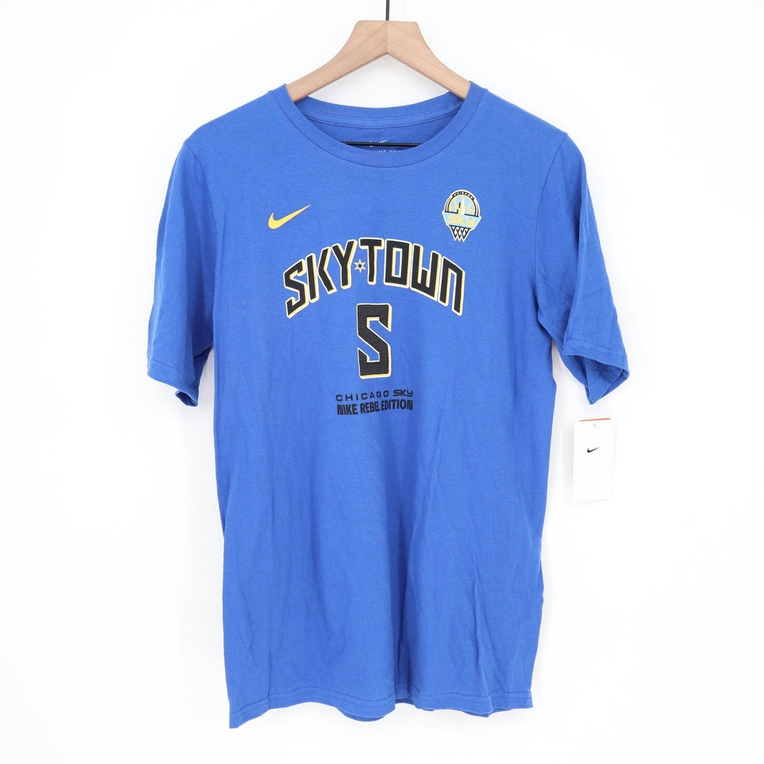 Nike Chicago Sky Angel Reese #5 SkyTown Rebel Edition Blue Youth XL T-Shirt