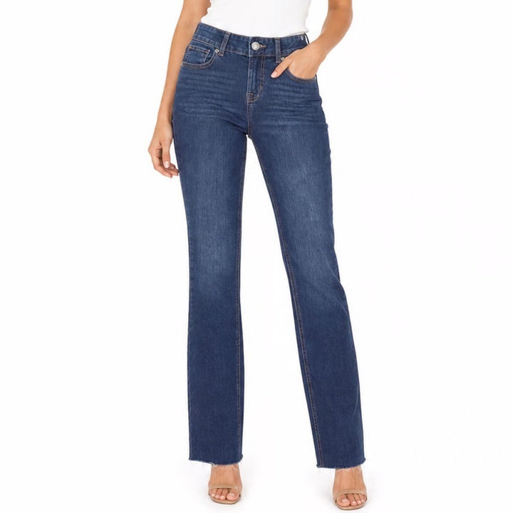Maurices M Jeans Womens 0 Regular Mid Rise Skinny Dark Wash Raw Hem Denim Blue