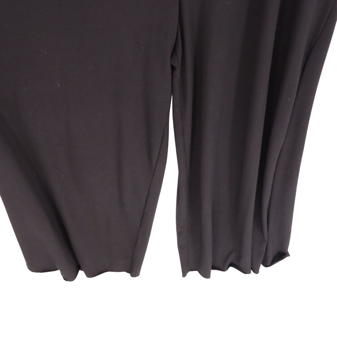 PeekaBoo Cut-Out Jumpsuit Womens Black Pleated Wide-Leg Scoop Neck Sleeveless