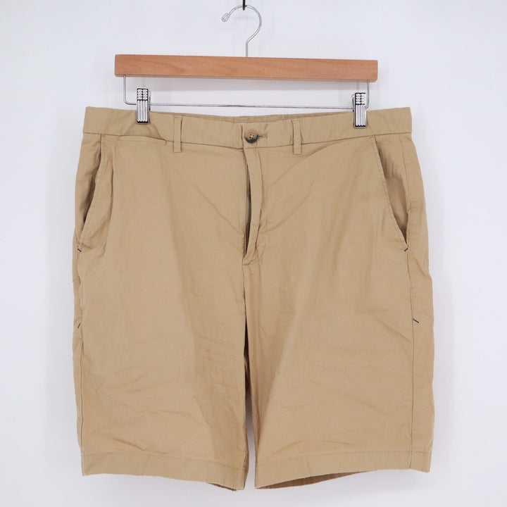 Jos A Bank 1905 Mens Khaki Chino Shorts Size 36 Regular Stretch Cotton Tan Solid