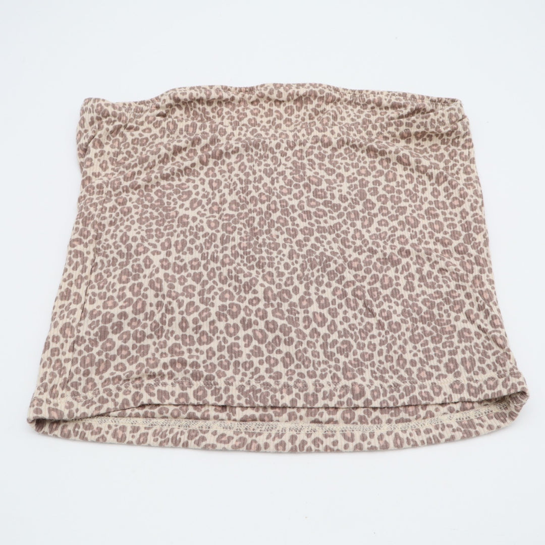 American Eagle Outfitters Soft & Sexy Tube Blouse Womens S Brown Cheetah Print