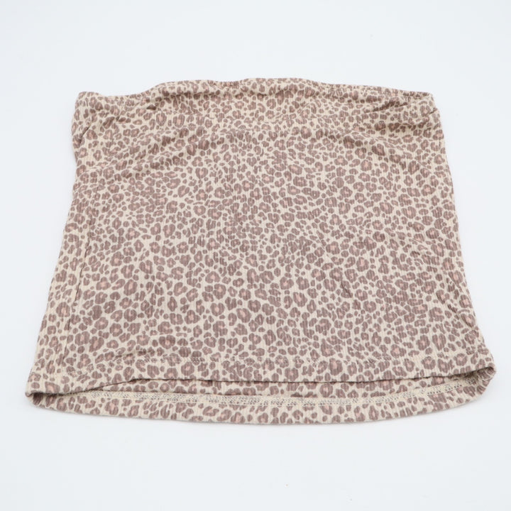 American Eagle Outfitters Soft & Sexy Tube Blouse Womens S Brown Cheetah Print