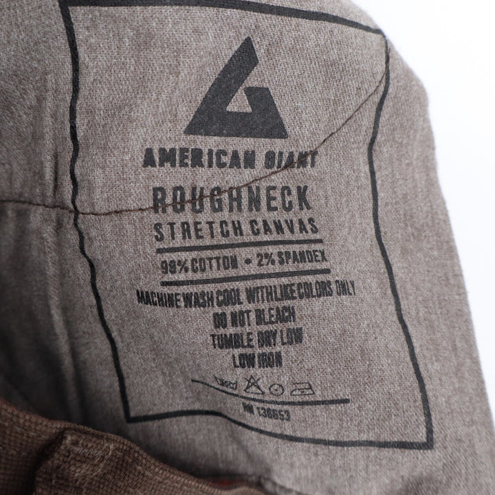 American Giant Roughneck Pants Mens 30x30 Brown Cotton Stretch Preppy Straight