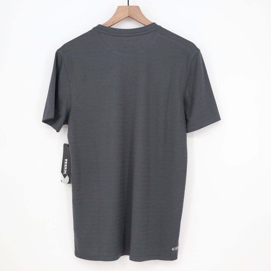 RBX Performance Mens Medium Charcoal Gray Short Sleeve Activewear Shirt