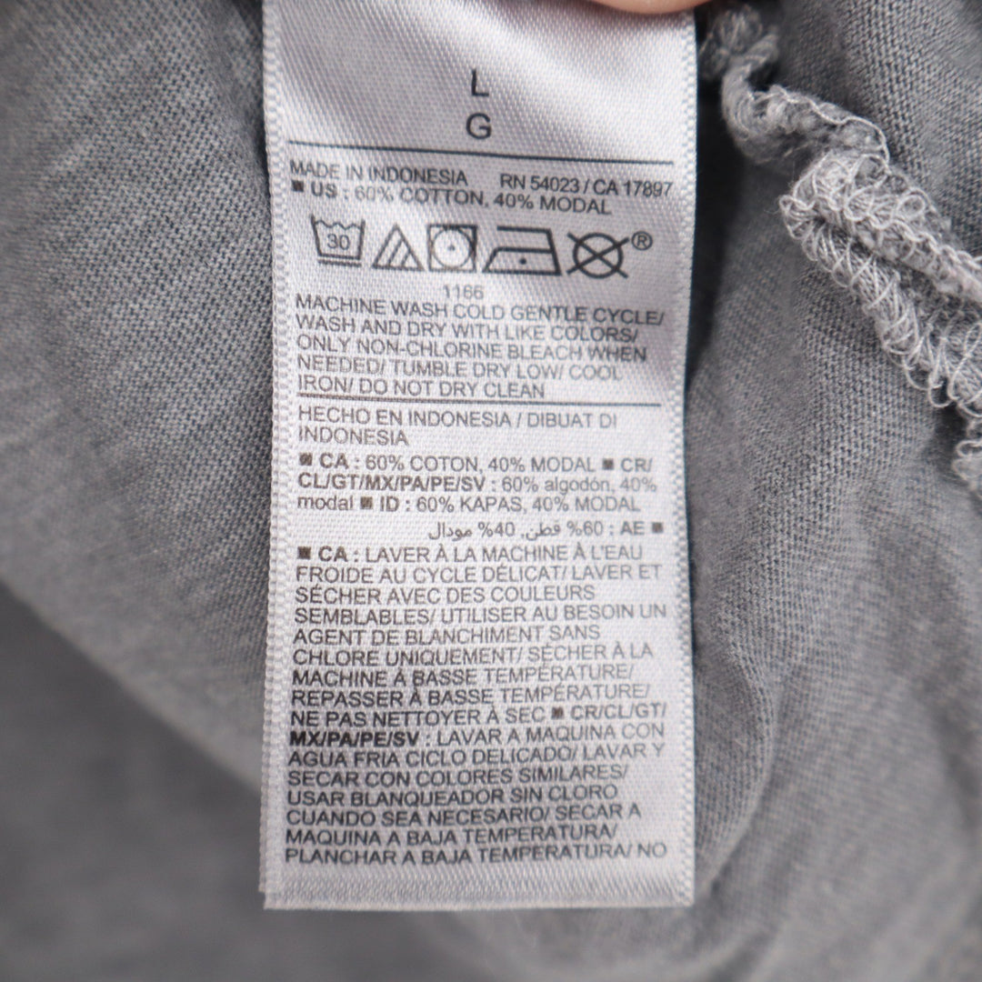 Old Navy Womens Gray Boxy Cropped Pocket T-Shirt Size L Relaxed Cotton Modal