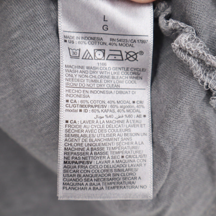 Old Navy Womens Gray Boxy Cropped Pocket T-Shirt Size L Relaxed Cotton Modal