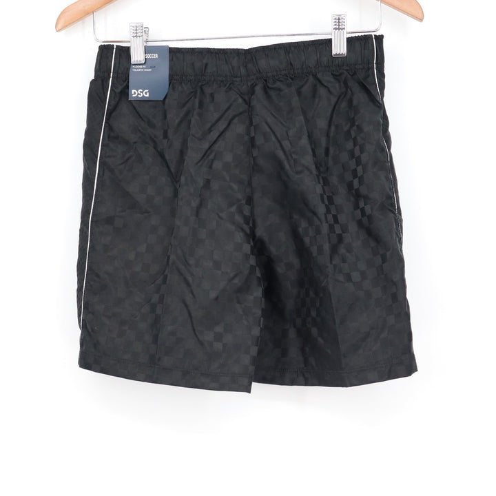 DSG Boys Black Checkerboard Woven Soccer Shorts Size L 14-16 NWT