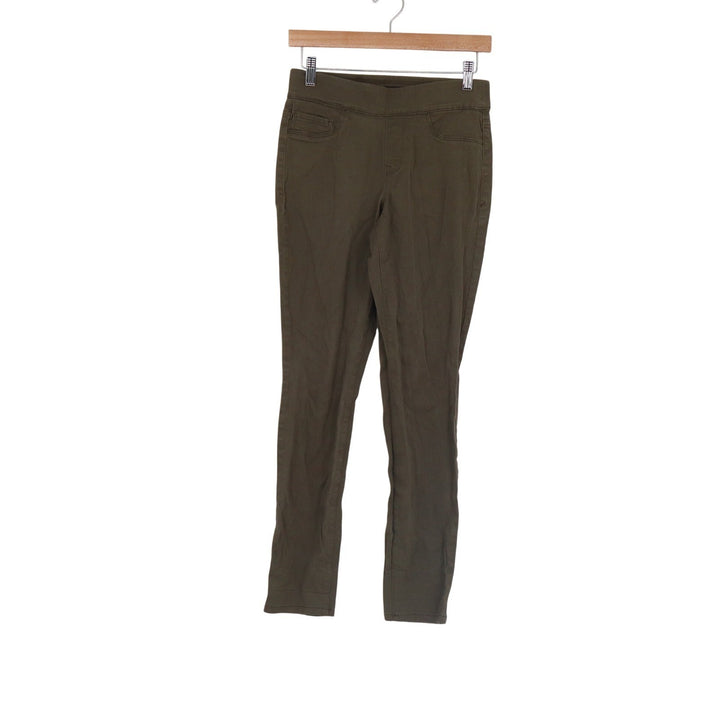 Nine West Jeans Womens 4 Olive Green Pull On Skinny High Rise Stretch Pants