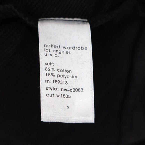 Naked Wardrobe Mens Black Fleece Sweatshirt and Joggers Lounge Set Size S