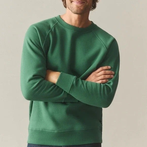 American Giant Midweight Sweatshirt Mens S Green Cotton Raglan Sleeve Crew Neck