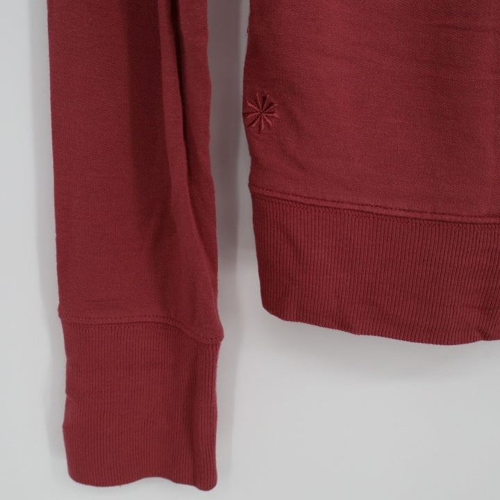 Athleta Sunrise Sweatshirt Womens Small Dusty Rose V-Neck Thumb Holes Sleeve