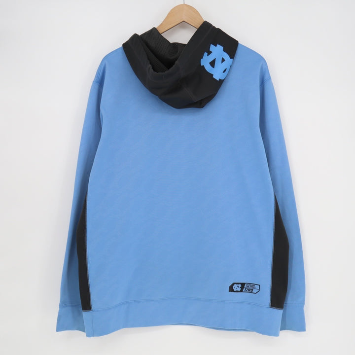 North Carolina Tar Heels Hoodie Women's L Blue Nike Therma Fit Basketball NCAA