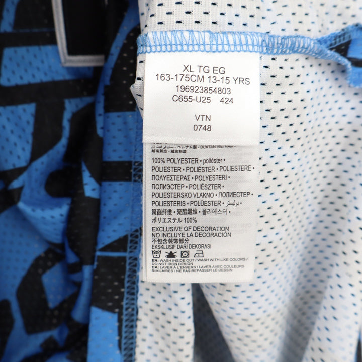 Jordan Boys Legend Blue All Over Print Mesh Basketball Jersey XL 13-15