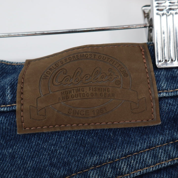Cabela's Jeans Mens 30x30 Blue Denim Cotton Flannel Lining Straight Leg Outdoor