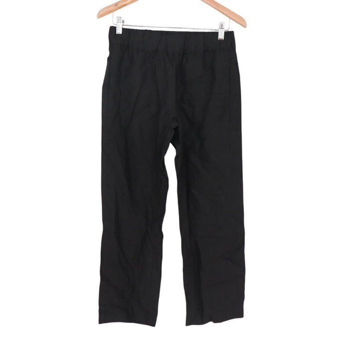 American Giant Pants Womens XS Black Linen Relaxed Fit Wide Leg Summer Wear