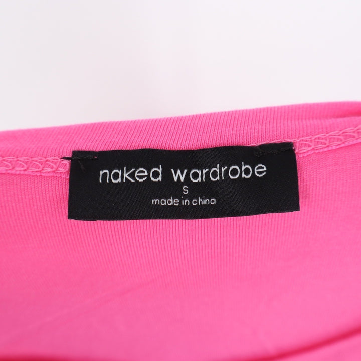 Naked Wardrobe Hot Pink Long Sleeve Bodycon Mini Dress Small
