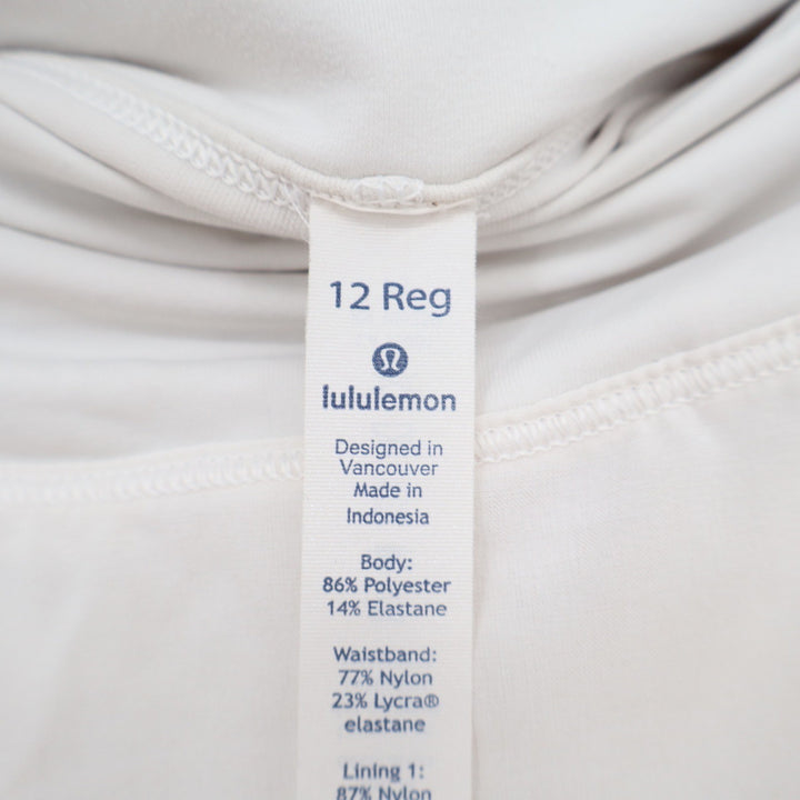 Lululemon Pace Rival Skirt White Pleated Tennis Golf Skort Size 12 Reg
