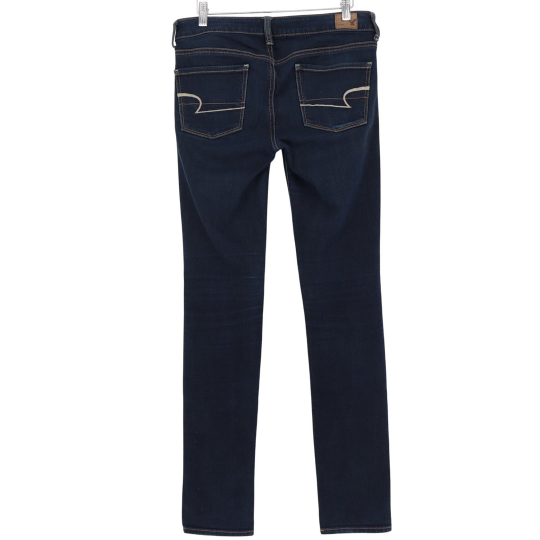 American Eagle Outfitters Jeans Womens 4 L Blue Denim Cotton Stretch Skinny Leg
