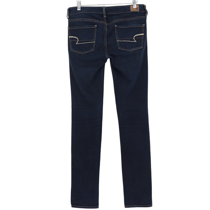 American Eagle Outfitters Jeans Womens 4 L Blue Denim Cotton Stretch Skinny Leg
